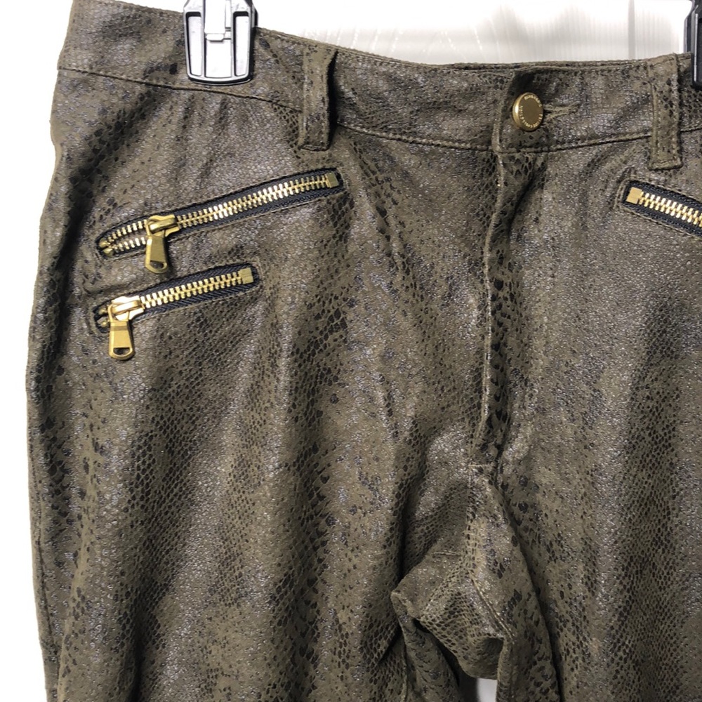 Zara Snakeskin Zip Pants